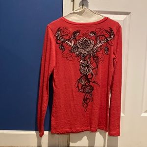 Red “V” long sleeve tee shirt. Size Medium. Only worn twice.